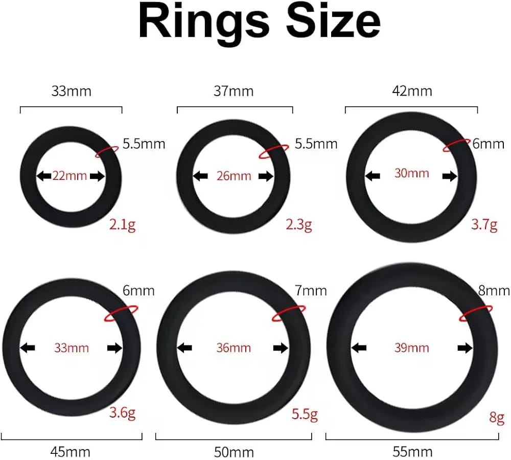 Premium Silicone Ring Set (6 Pieces)